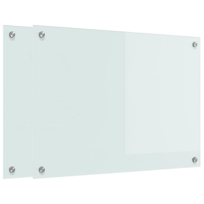 Keuken Achterwand Wit 70 x 50 x 0.8 cm gehard glas
