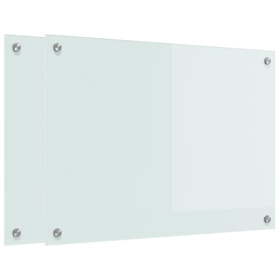 Keuken Achterwand Wit 70 x 50 x 0.8 cm gehard glas
