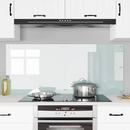 Keuken Achterwand Wit 70 x 60 x 0.8 cm gehard glas