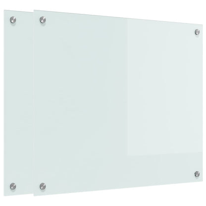 Keuken Achterwand Wit 70 x 60 x 0.8 cm gehard glas
