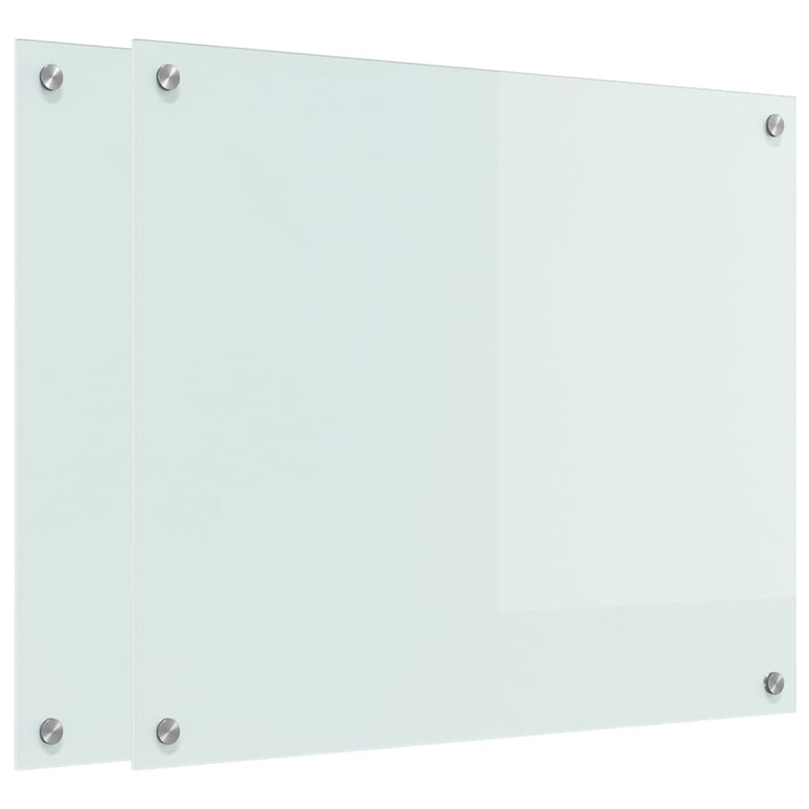Keuken Achterwand Wit 70 x 60 x 0.8 cm gehard glas