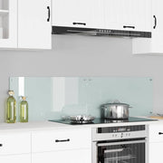 Keuken achterwand 2 stuks 80x40 cm gehard glas wit