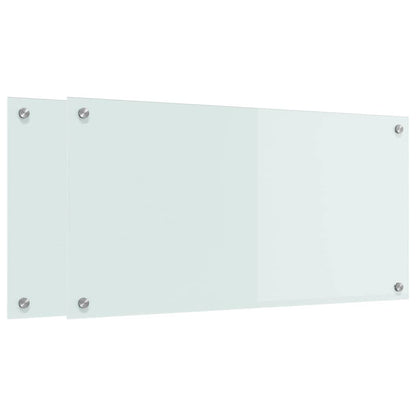 Keuken Achterwand Wit 80 x 40 x 0.8 cm gehard glas