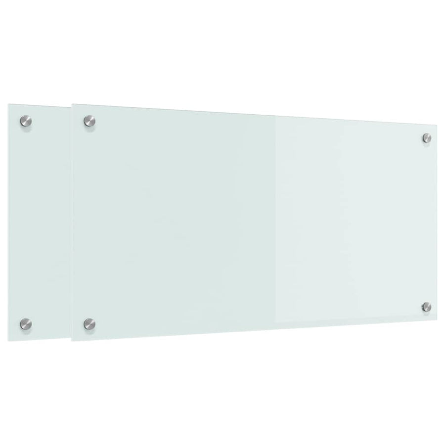 Keuken Achterwand Wit 80 x 40 x 0.8 cm gehard glas