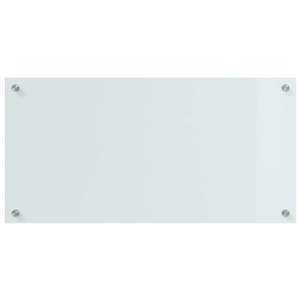 Keuken Achterwand Wit 80 x 40 x 0.8 cm gehard glas