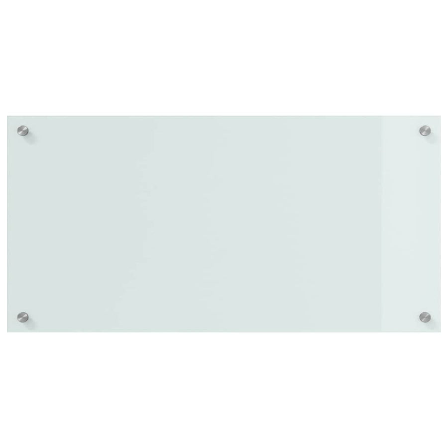 Keuken Achterwand Wit 80 x 40 x 0.8 cm gehard glas