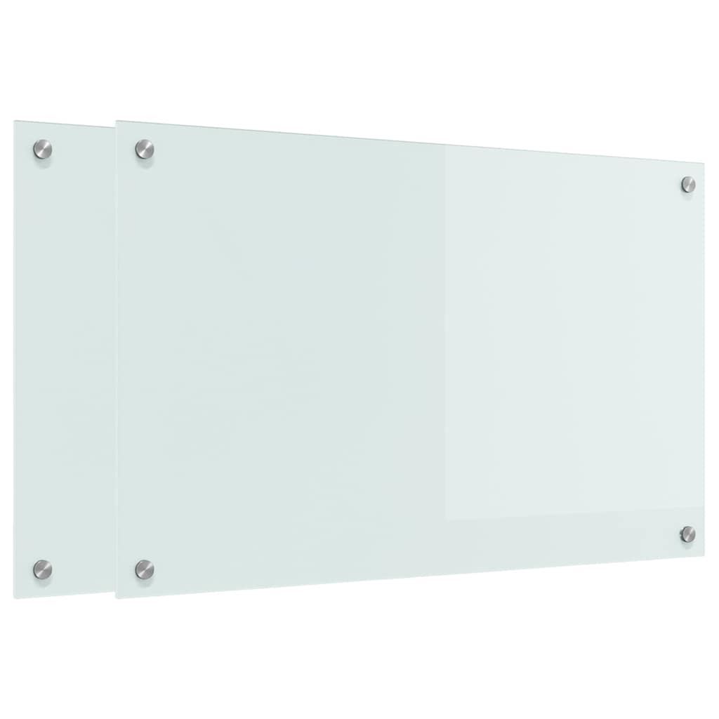 Keuken Achterwand Wit 80 x 50 x 0.8 cm gehard glas