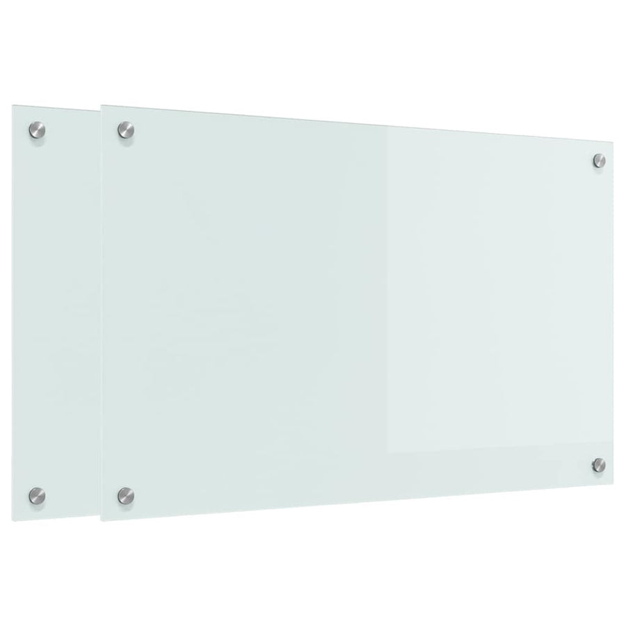 Keuken Achterwand Wit 80 x 50 x 0.8 cm gehard glas