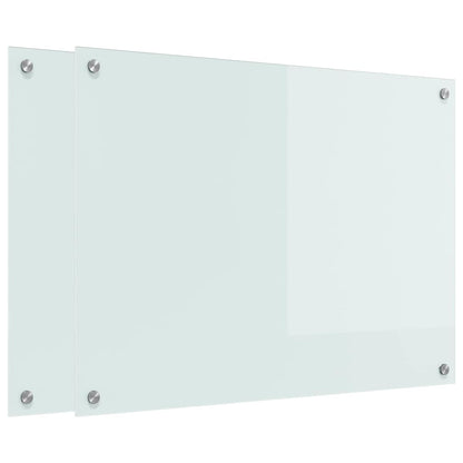 Keuken Achterwand Wit 80 x 60 x 0.8 cm gehard glas