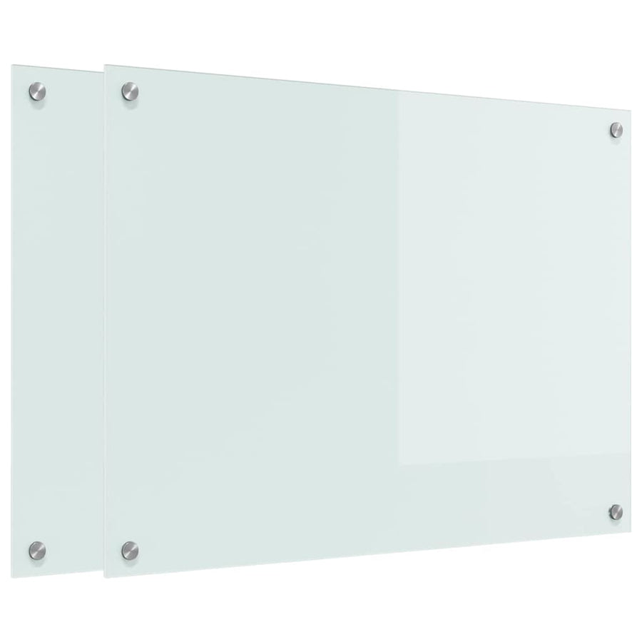 Keuken Achterwand Wit 80 x 60 x 0.8 cm gehard glas