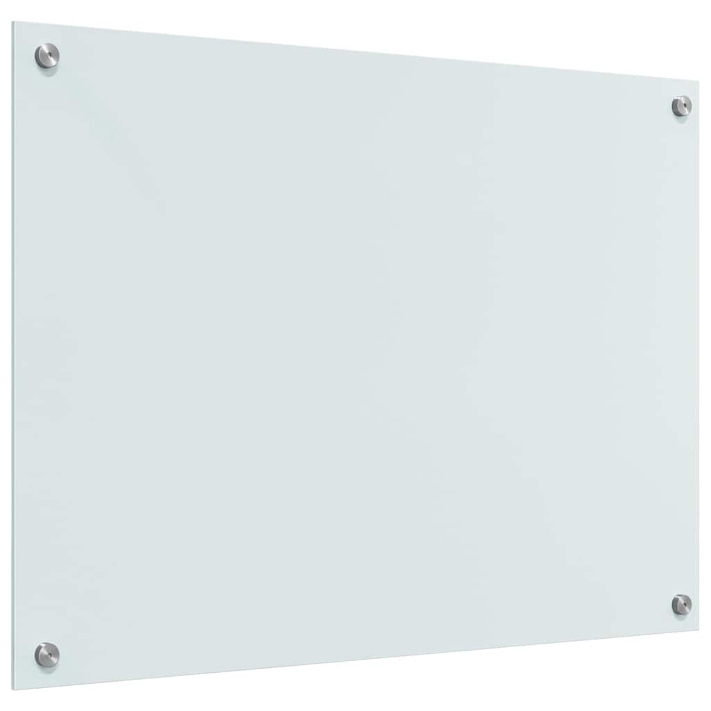 Keuken Achterwand Wit 80 x 60 x 0.8 cm gehard glas