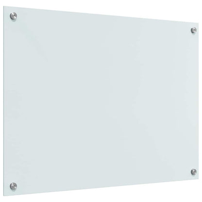 Keuken Achterwand Wit 80 x 60 x 0.8 cm gehard glas