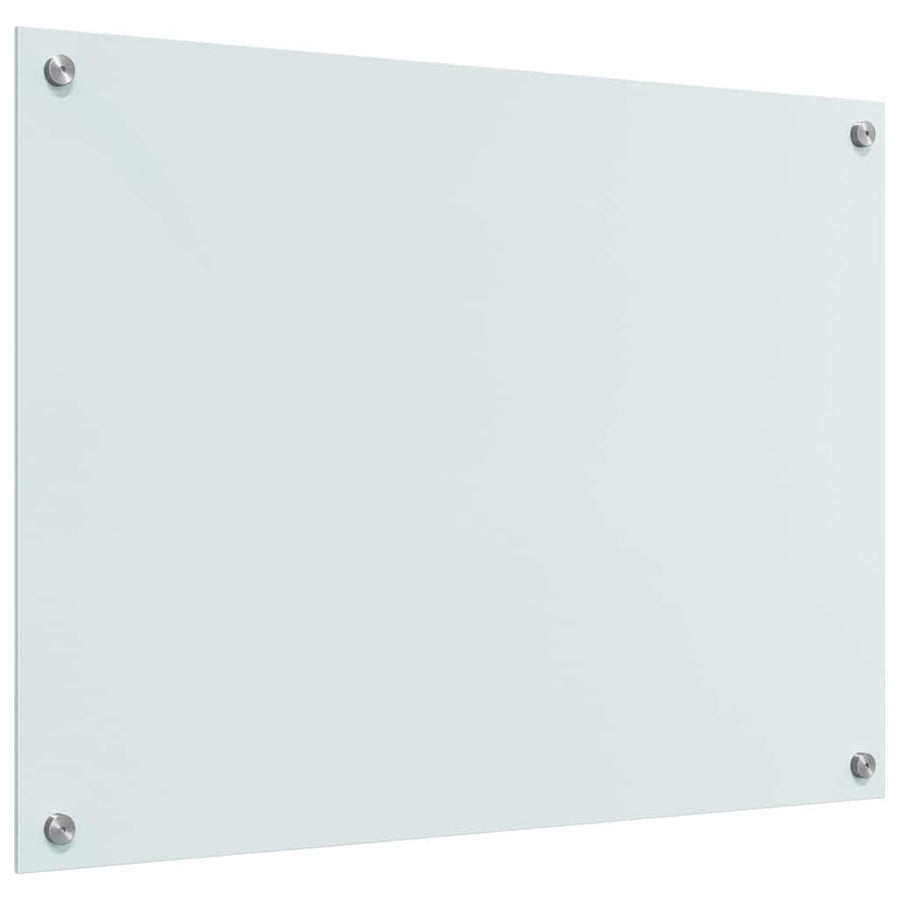 Keuken Achterwand Wit 80 x 60 x 0.8 cm gehard glas