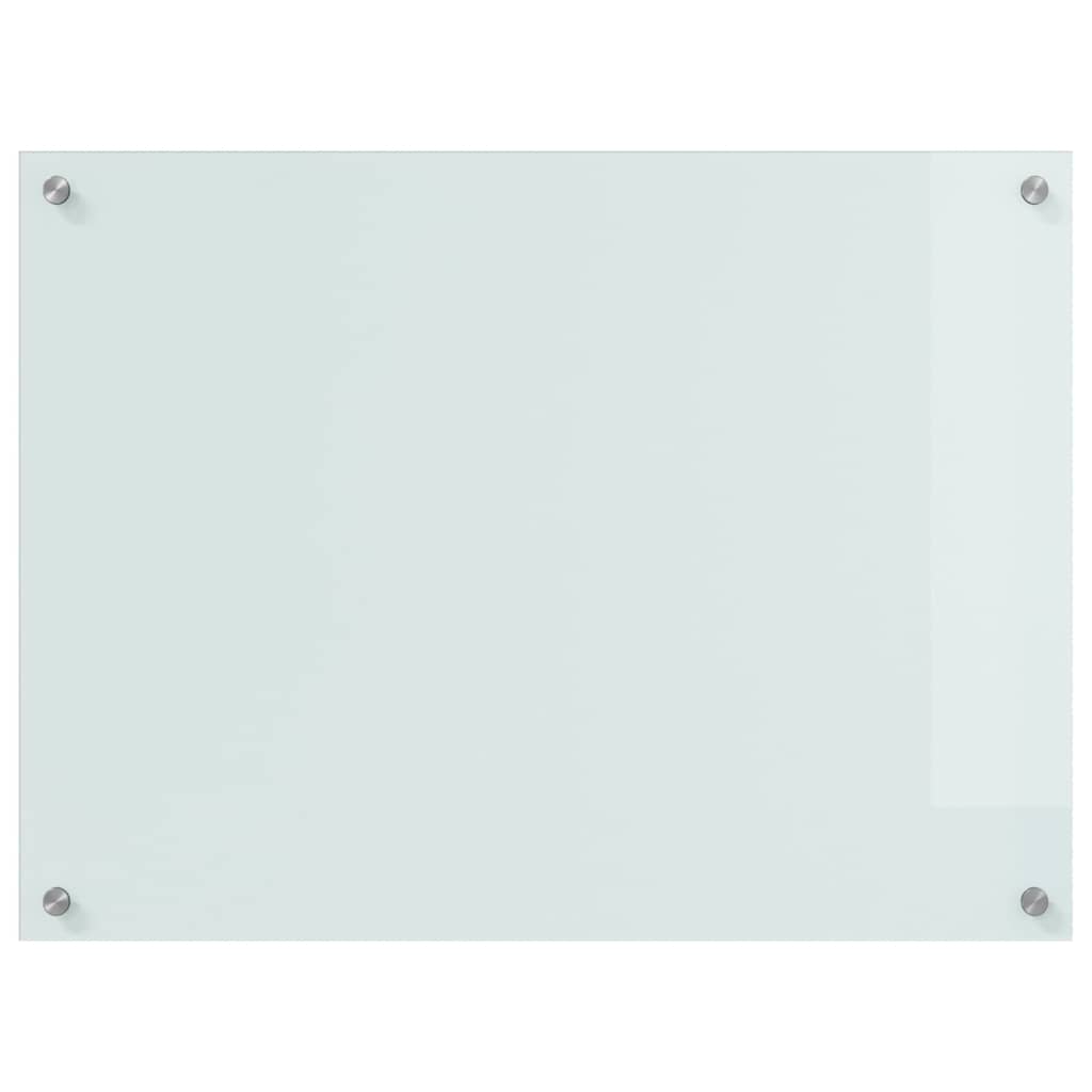 Keuken Achterwand Wit 80 x 60 x 0.8 cm gehard glas