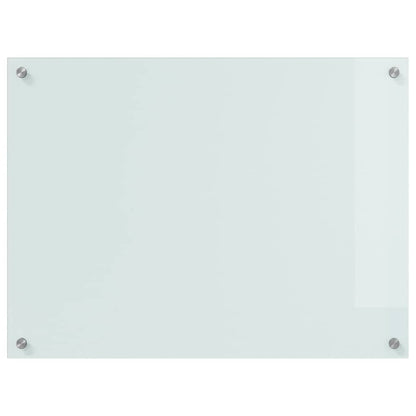 Keuken Achterwand Wit 80 x 60 x 0.8 cm gehard glas