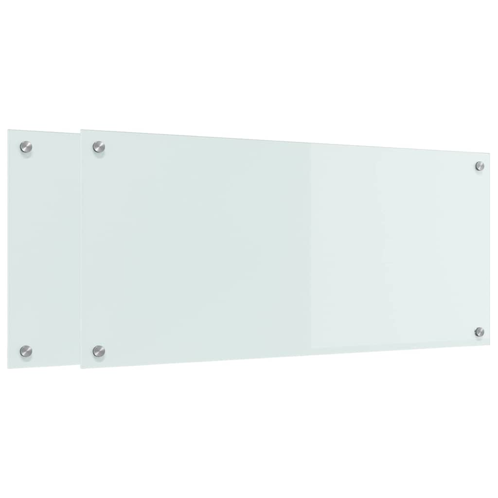 Keuken Achterwand Wit 90 x 40 x 0,8 cm gehard glas