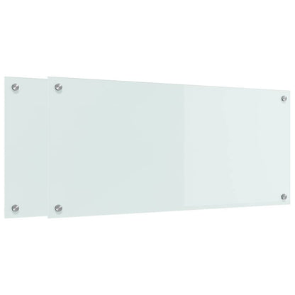Keuken Achterwand Wit 90 x 40 x 0,8 cm gehard glas