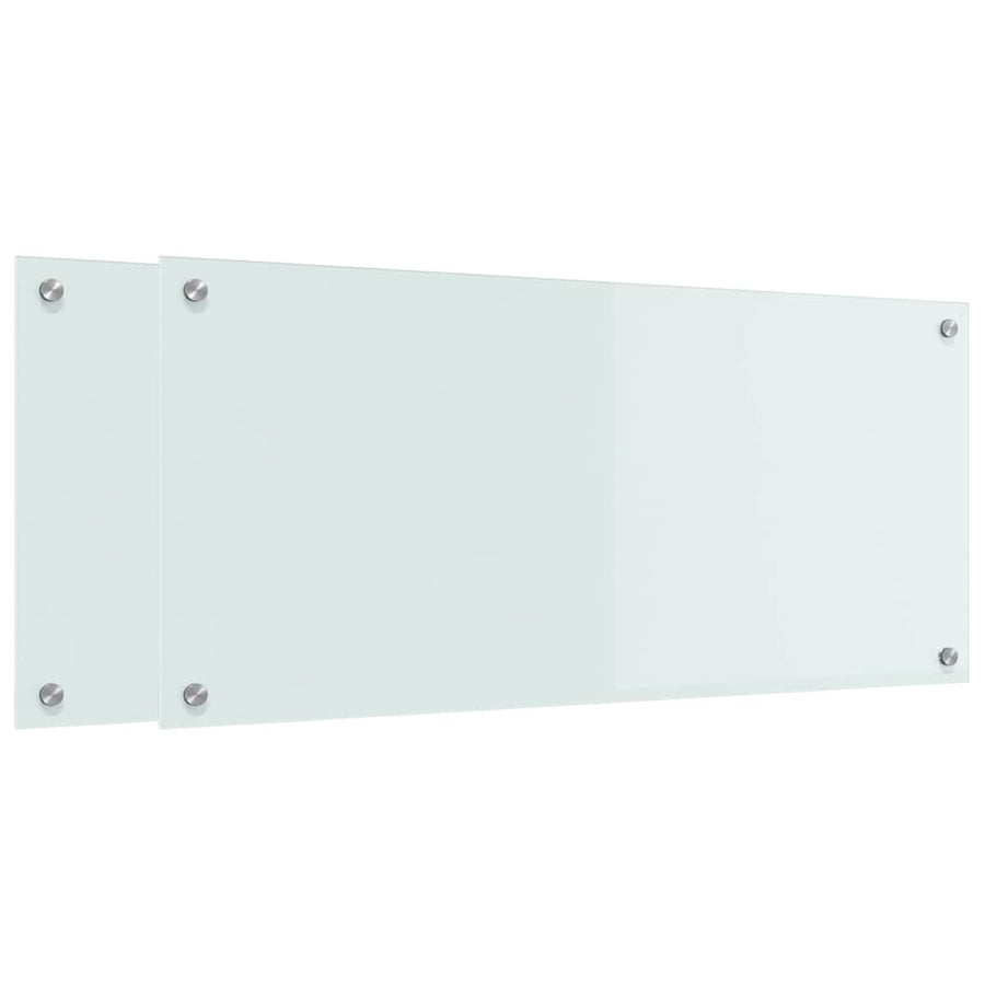 Keuken Achterwand Wit 90 x 40 x 0,8 cm gehard glas