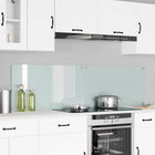 Keuken achterwand 2 stuks 90x50 cm gehard glas wit