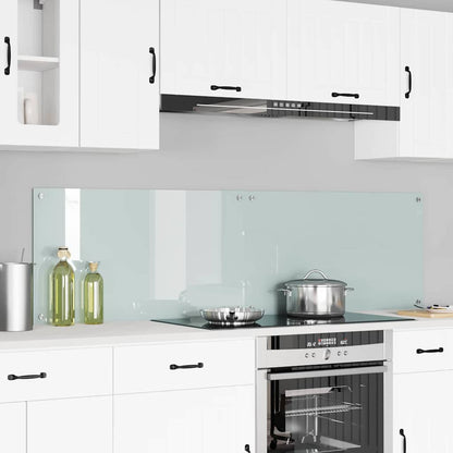 Keuken Achterwand Wit 90 x 50 x 0.8 cm gehard glas