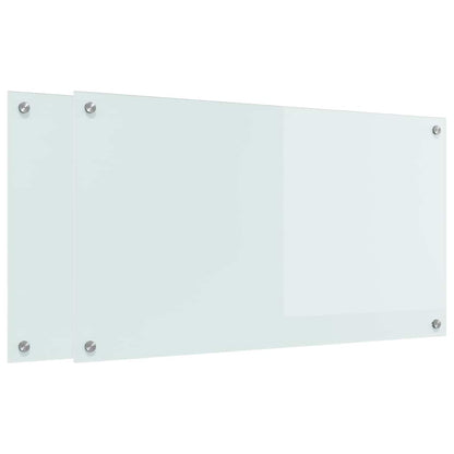 Keuken Achterwand Wit 90 x 50 x 0.8 cm gehard glas
