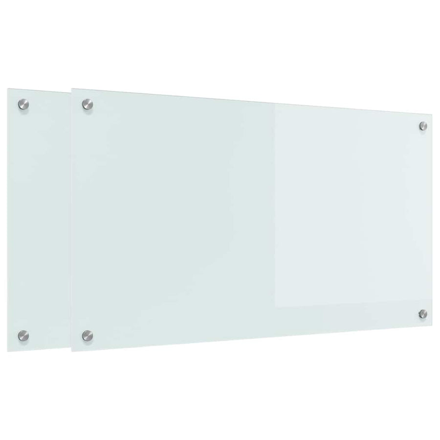 Keuken Achterwand Wit 90 x 50 x 0.8 cm gehard glas