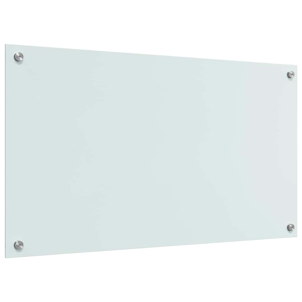 Keuken Achterwand Wit 90 x 50 x 0.8 cm gehard glas