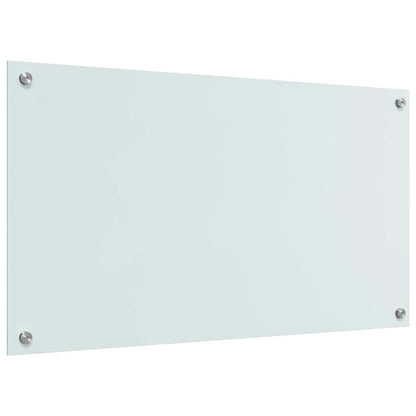 Keuken Achterwand Wit 90 x 50 x 0.8 cm gehard glas