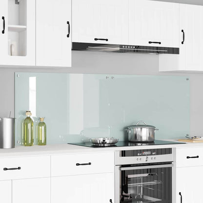 Keuken Achterwand Wit 90 x 60 x 0.8 cm gehard glas