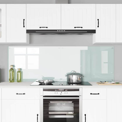Keuken Achterwand Wit 90 x 60 x 0.8 cm gehard glas