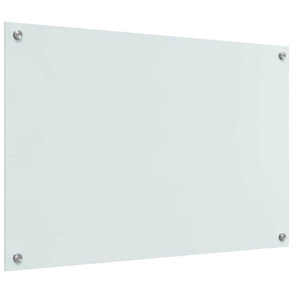 Keuken Achterwand Wit 90 x 60 x 0.8 cm gehard glas