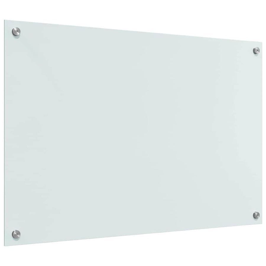 Keuken Achterwand Wit 90 x 60 x 0.8 cm gehard glas