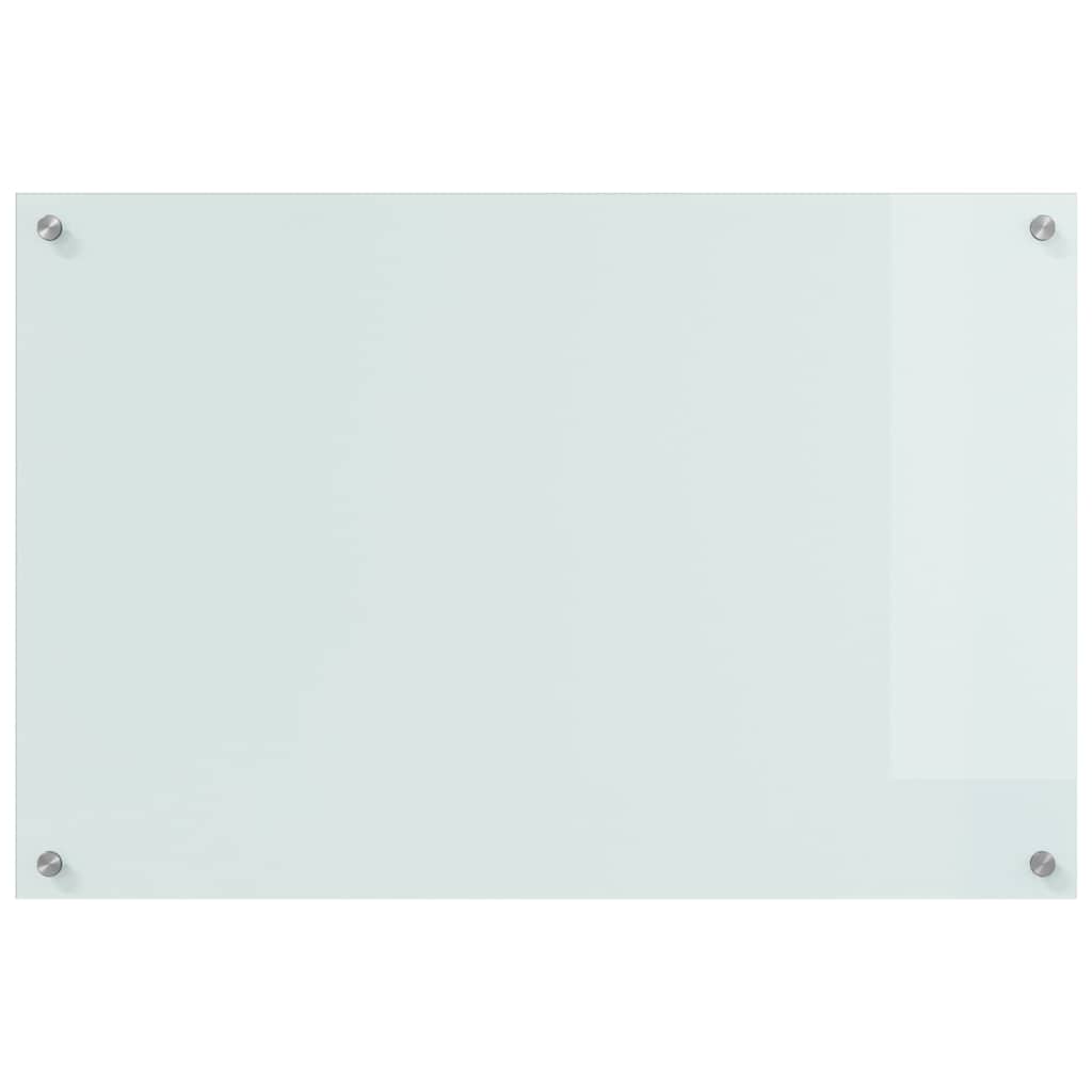Keuken Achterwand Wit 90 x 60 x 0.8 cm gehard glas
