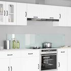 Keukenachterwand 2x 100x40 cm glas wit