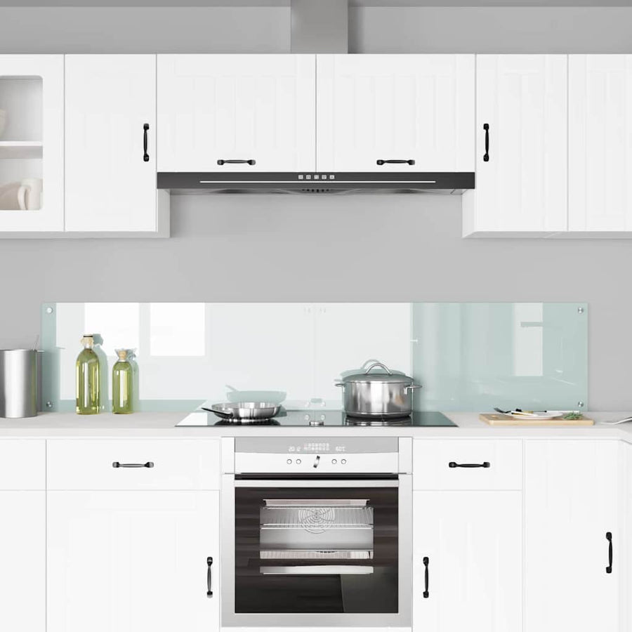 Keuken Achterwand 2 Pcs Wit 100 X 40 Cm Gehard Glas