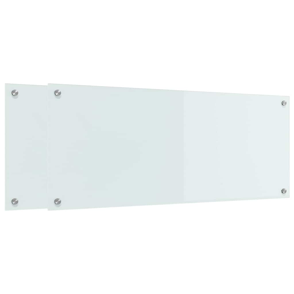 Keuken Achterwand 2 Pcs Wit 100 X 40 Cm Gehard Glas