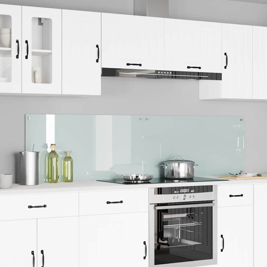 Keuken Achterwand Wit 100 x 50 x 0,8 cm gehard glas