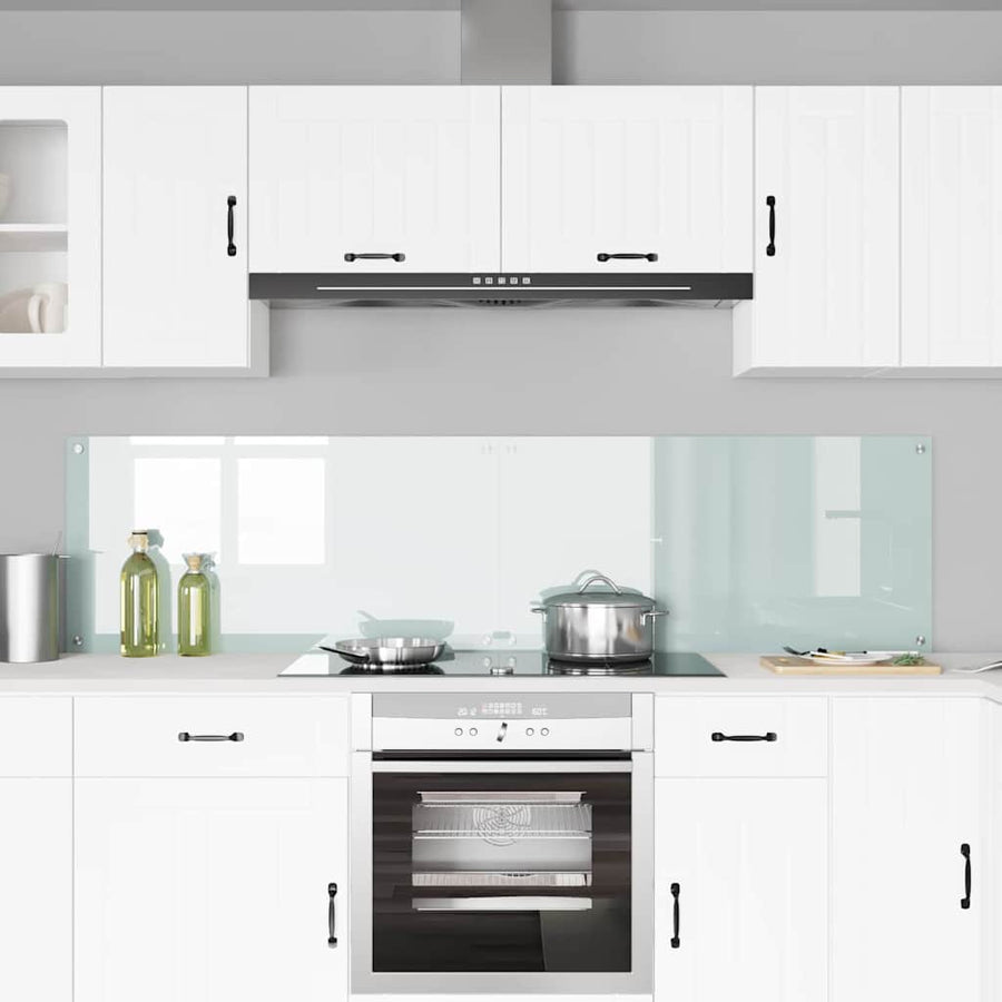 Keuken Achterwand Wit 100 x 50 x 0,8 cm gehard glas