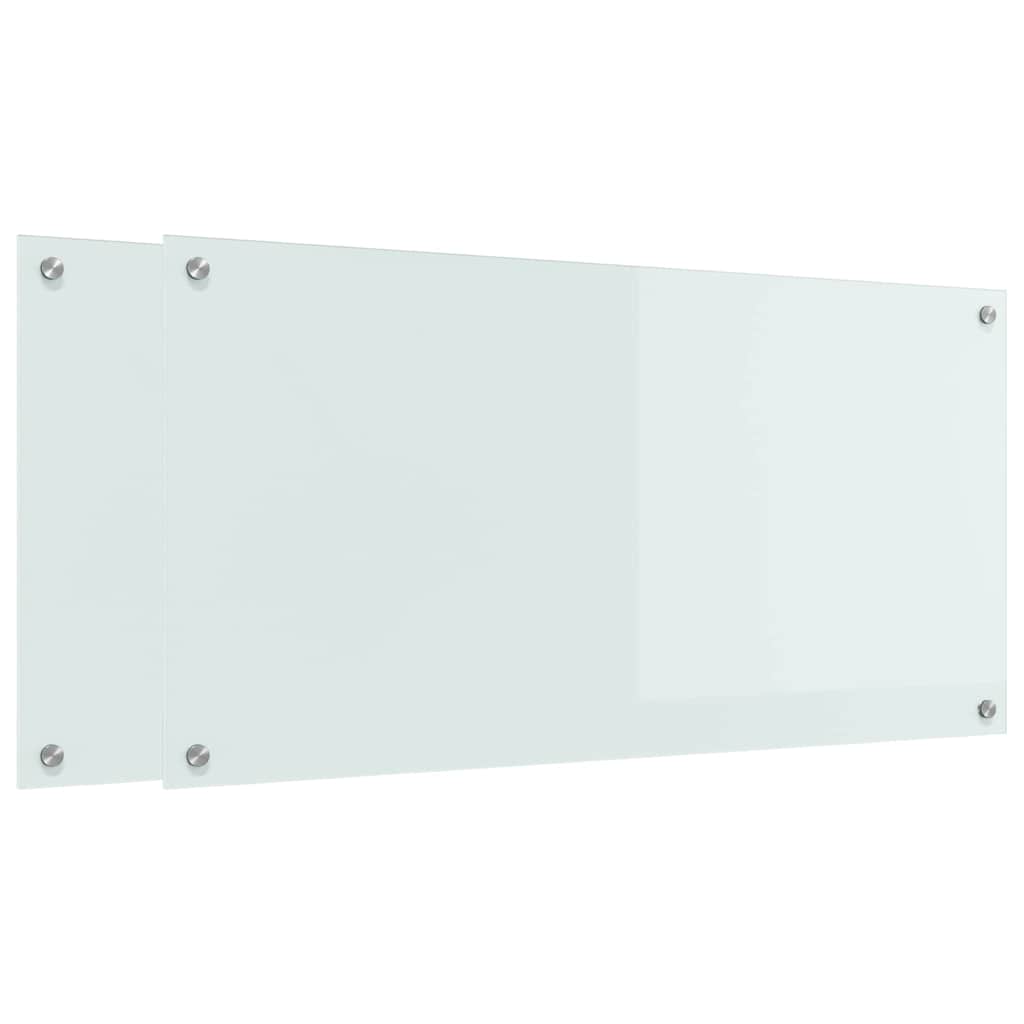 Keuken Achterwand Wit 100 x 50 x 0,8 cm gehard glas
