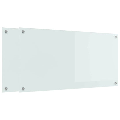 Keuken Achterwand Wit 100 x 50 x 0,8 cm gehard glas