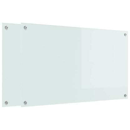 Keuken Achterwand Wit 100 x 60 x 0,8 cm gehard glas