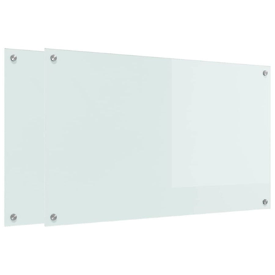 Keuken Achterwand Wit 100 x 60 x 0,8 cm gehard glas