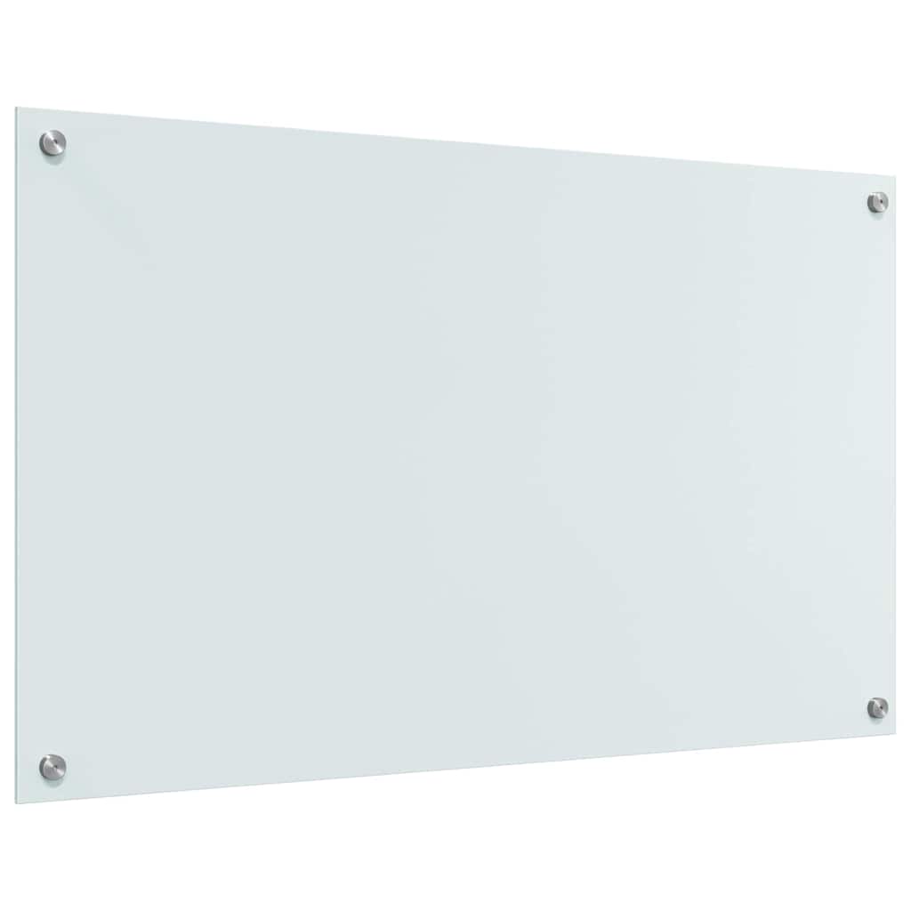 Keuken Achterwand Wit 100 x 60 x 0,8 cm gehard glas