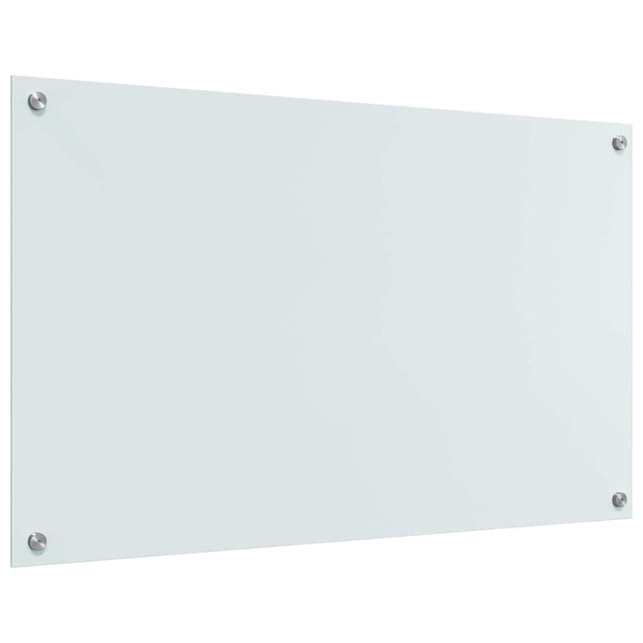 Keuken Achterwand Wit 100 x 60 x 0,8 cm gehard glas