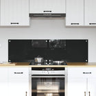 Kitchen Splashback 2 pcs Black 70 x 40 cm Tempered Glass