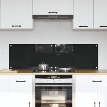 Keuken Achterwand Zwart 70 x 40 x 0,8 cm gehard glas