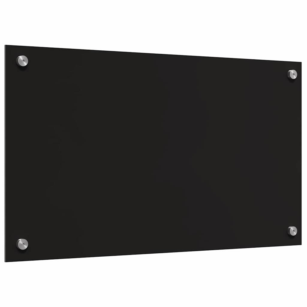 Keuken Achterwand Zwart 70 x 40 x 0,8 cm gehard glas