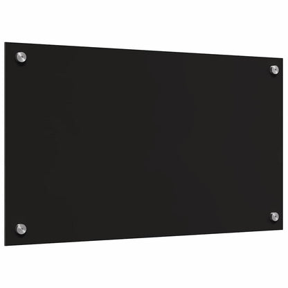Keuken Achterwand Zwart 70 x 40 x 0,8 cm gehard glas