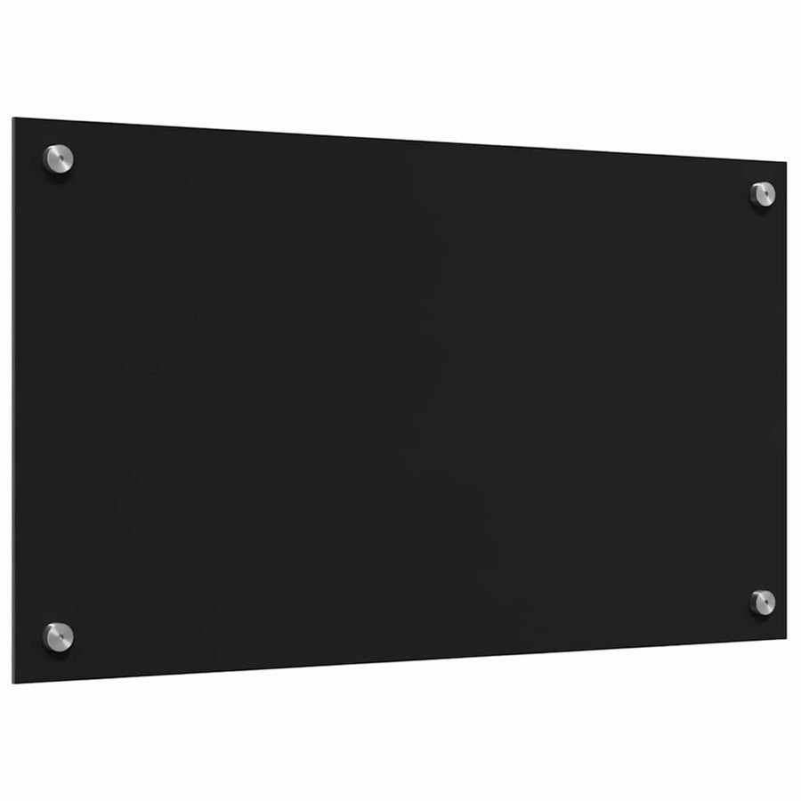 Keuken Achterwand Zwart 70 x 40 x 0,8 cm gehard glas