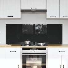 Keuken Achterwand Zwart 70 x 50 x 0.8 cm gehard glas